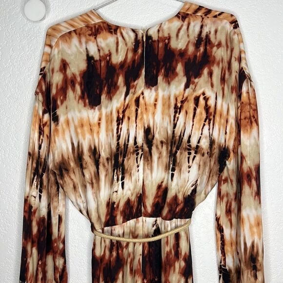 New Nanushka Jax Tie-Dye Tan/Brown Jumpsuit Small - Picture 9 of 16